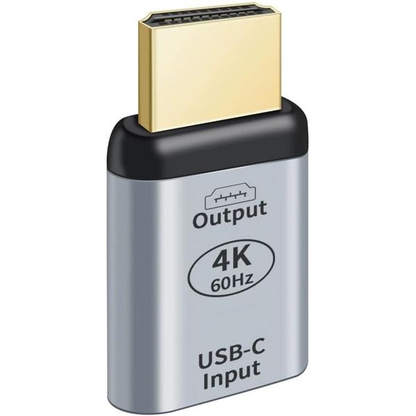 Type-C to HDMI 4K60Hz Adapter - Aluminum Alloy, Plug &amp; Play for Phone/TV/PC