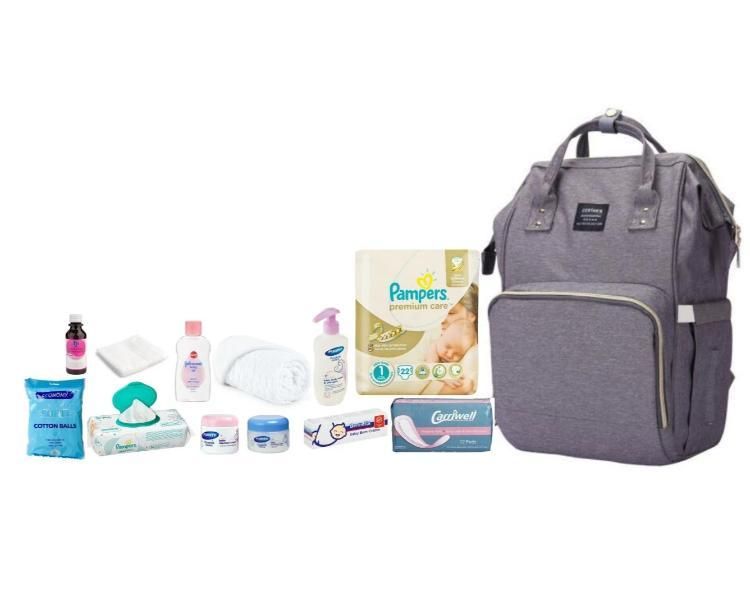 Pre-Packed baby Hospital bag- Grey