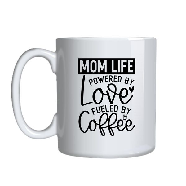 Fueled By Coffee Coffee Mugs for Mother's Day Trendy Graphic Cup Present049