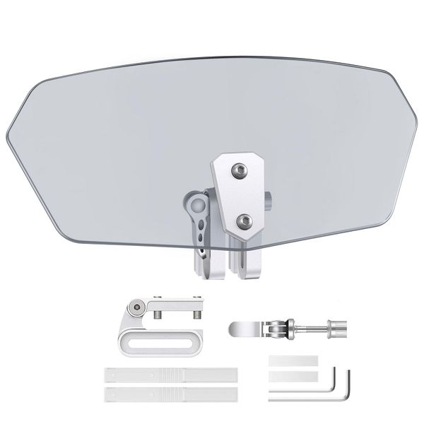 Universal Clip-On ABS Windshield Extender for Motorcycles - Clear Spoiler