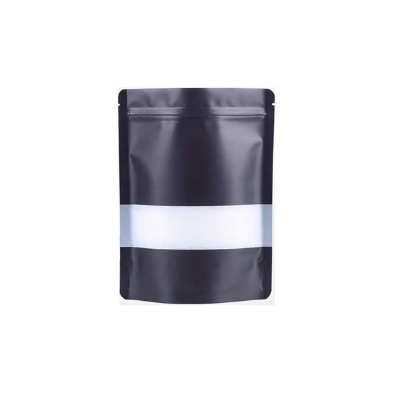 Matte Black Resealable Zipper Stand Up Bags - 50PCS - W10 x L15