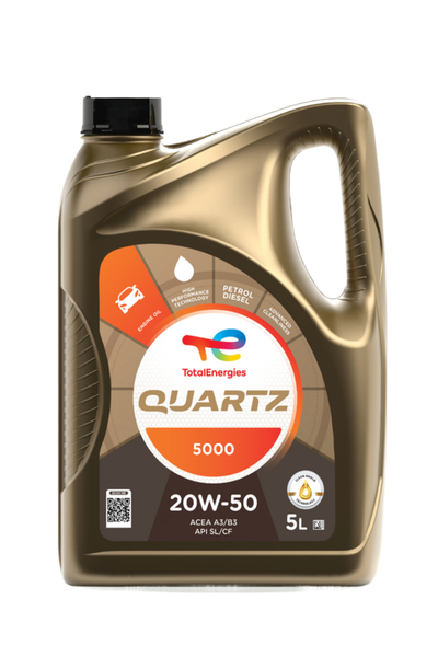 TotalEnergies Quartz 5000 Mineral Engine Oil 20W50 5L