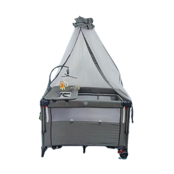 3-in-1 Baby Camp Cot &amp; Playpen with Changing Station &amp; Mosquito Net