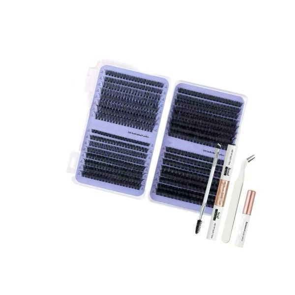 False Eyelash Set With10-18mm Mixed length, 640Pcs Segmented Lashes.