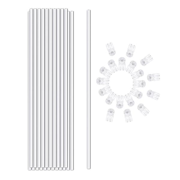 20Piece Plant Support Stakes Orchid Stakes with 20Piece Clips for Flowers