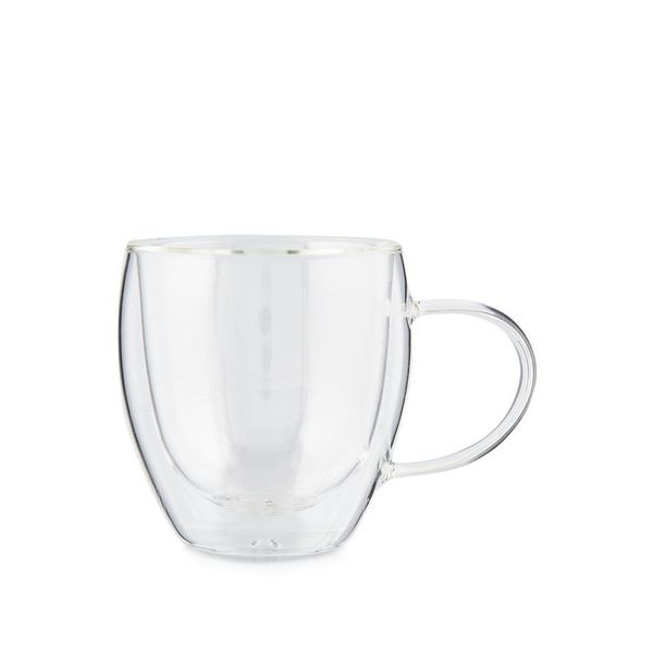 Heat-Resistant Borosilicate Double Glass Coffee Mug -180ml