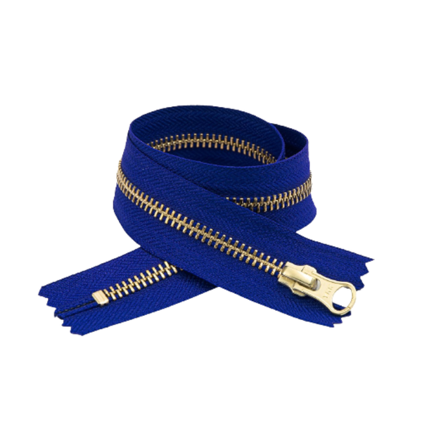 YKK Closed End Zip - 10 Pack Cobalt/Gold