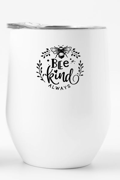 Stainless Steel Double Wall Tumbler: Bee Kind