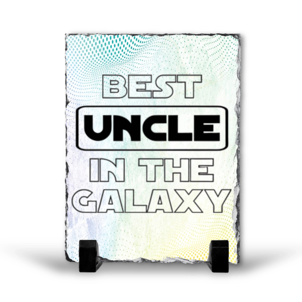 Best Uncle In The Galaxy Gift Rock Slate