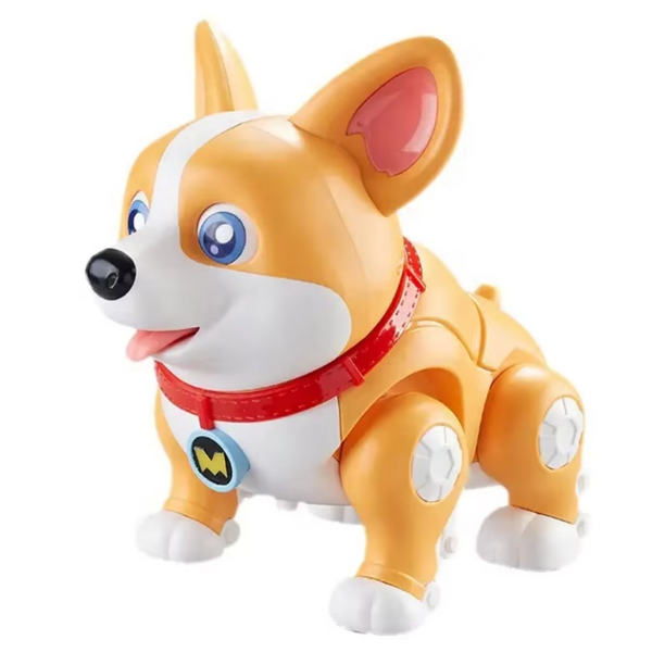 Electric Smart Corgi Robot Pet - Walking, Singing, Lights,3+