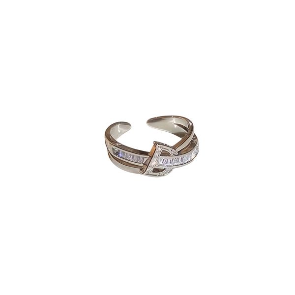 Interwoven Titanium Steel Band With Pavilion Zirconia