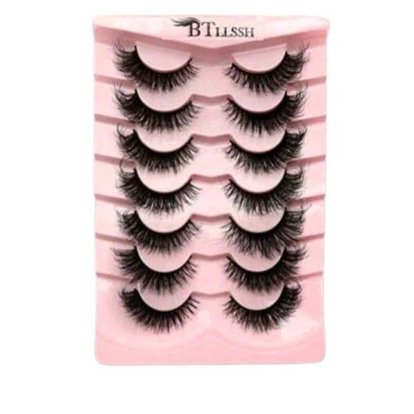 3D False Cat Eyelashes - 7 Pairs