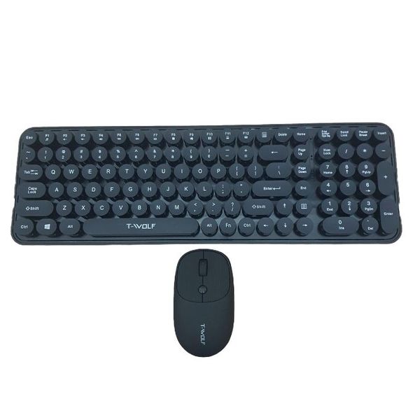 T-Wolf TF350 Dot Punk Wireless Keyboard - Black