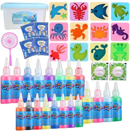 Magic Water Elf Toy Kit Aqua Gel Craft Set With 20 Gels Animal Molds Image