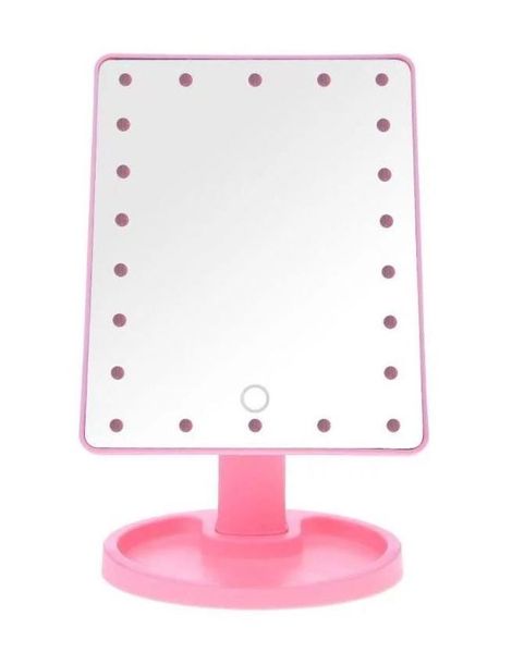 Adjustable LED Touch Screen 22LEDs Lighted Makeup Mirror w/ Base