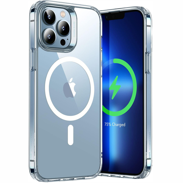 MagSafe Compatible Clear Pouch Case Back Cover for iPhone 13 Pro Max