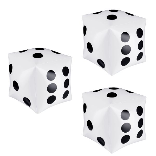 3 Pack Jumbo Inflatable Dice 12 Inch Giant Inflatable Jumbo Dice