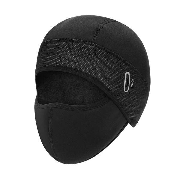 Winter Cycling Skull Cap with Face Cover,Warm Windproof,Undercap Sports Hat