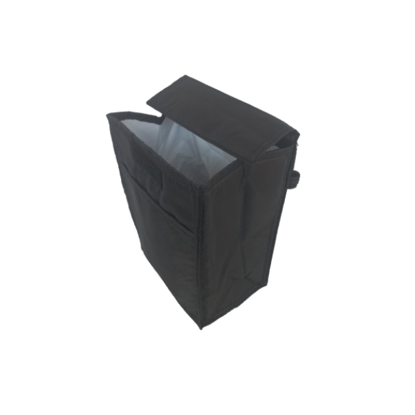 Durable Black Nylon Lunch Bags with PEVA Lining - Pack of 5