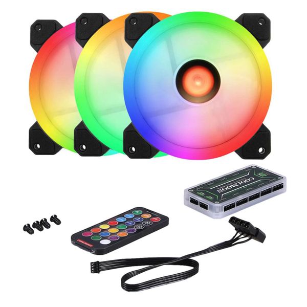 COOLMOON Jade Ring RGB 12mm Case Cooling Fan Support RGB Synchronization-Y3