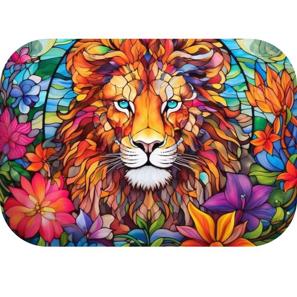 3D Colorful Lion Printed Mouse Pad