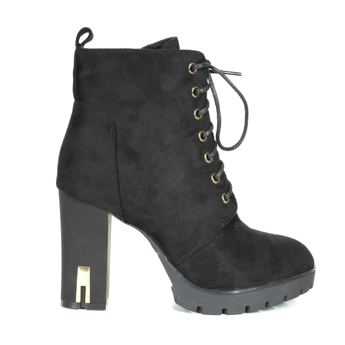 Stylish Black Suede Fur-Lined Ankle Boots | Shop Today. Get it Tomorrow ...