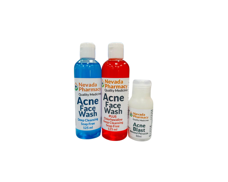 Nevada Pharmacy Acne Wash 125ml x 2 + Acne Blast 50ml