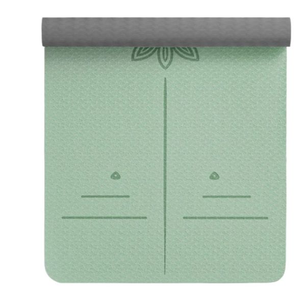 Yoga Mat-Thick,Comfortable,Non-Slip Exercise Mat,Green,Gray