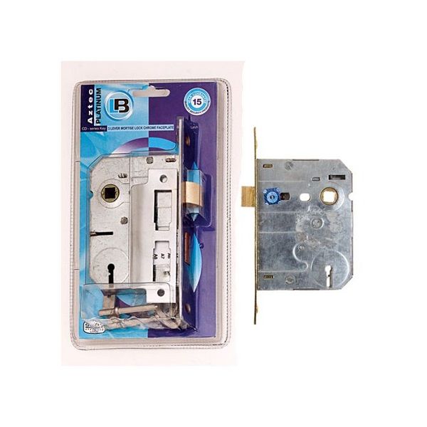 Aztec - Brass Plated 4 Lever Mortice Lock