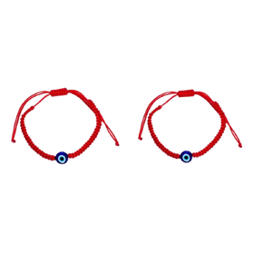 Turkish Evil Eye Red Rope Hand Woven Bracelet Gift Unisex X 2 | Shop