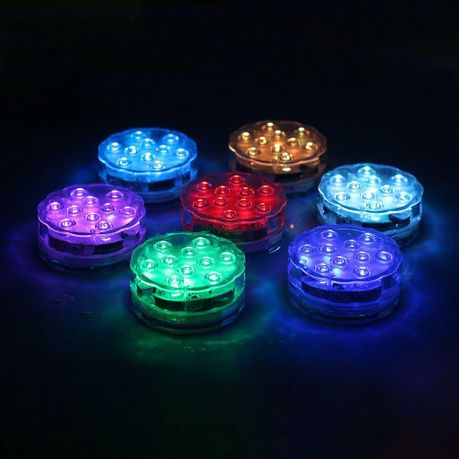 2 Pack Remote Control Waterproof Submersible LED Light with Timer