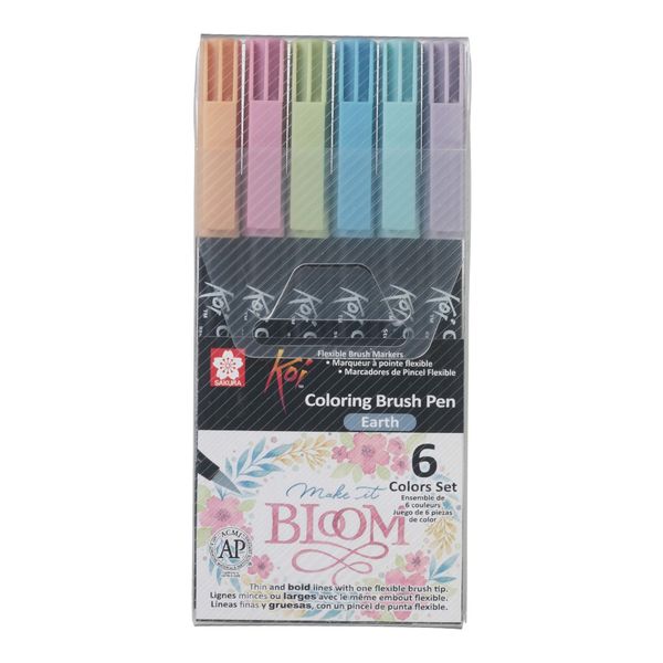 Sakura Koi Brush Pens Earth Colours set of 6