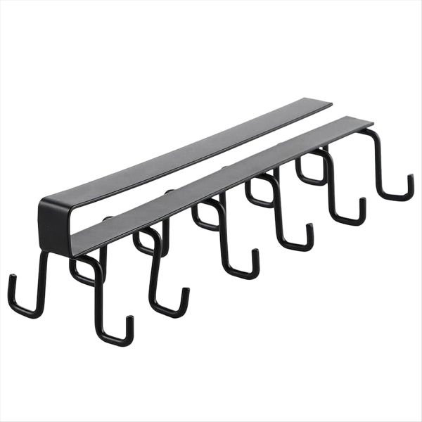 Hooks Under Shelf Cups Rack Drilling Coffee Cups Holder For Cabinet-B