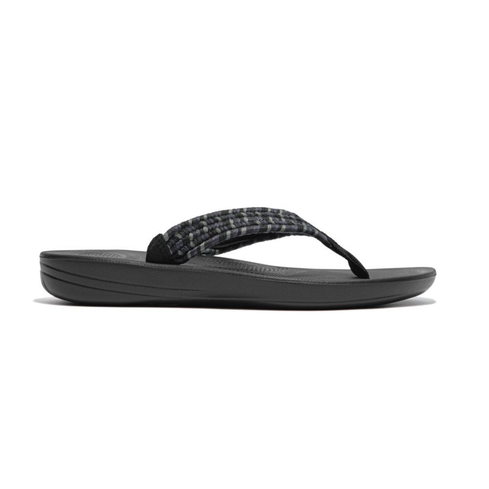 Fit Flop iQushion Adjustable Buckle  Black + Beige - Fancy That & The  Roundstone