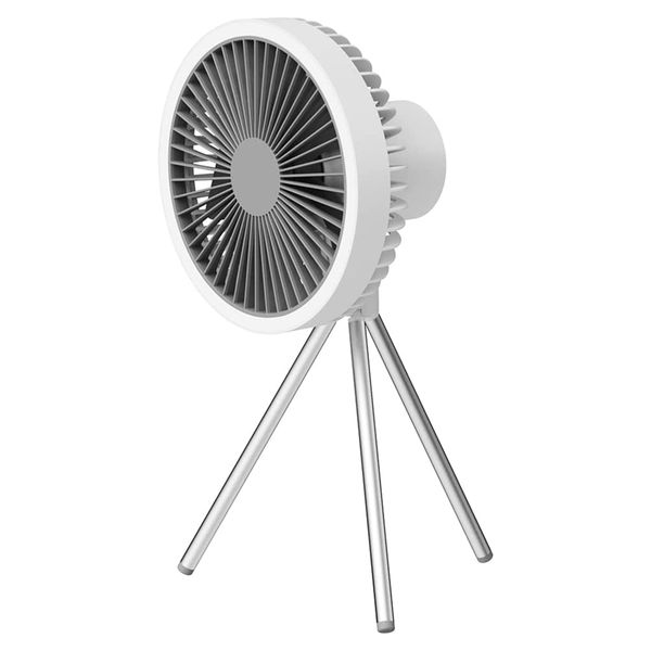 7 Inch Portable USB Outdoor Camping Rechargeable Desk Fan With Light