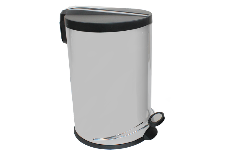 3L Stainless Steel Pedal Dust Bin with Easy-Clean Plastic Bucket Inner