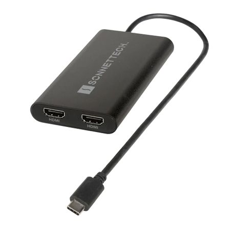 Sonnet USB-C To Dual 4K 60Hz HDMI Adapter (With PD Passthrough) - Black Image
