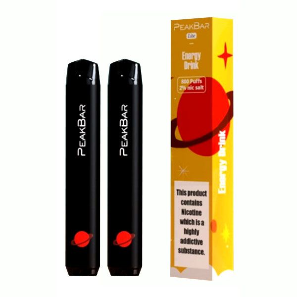 Peak Bar Disposable Vape Pen - 2ml - 800 Puffs - Energy Drink - 2 Pack