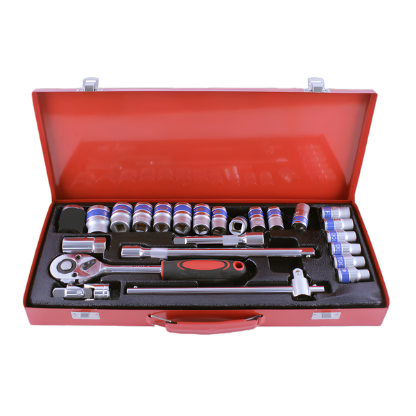 24PC Ratchet Tool Set with Hex Sockets &amp; Slider