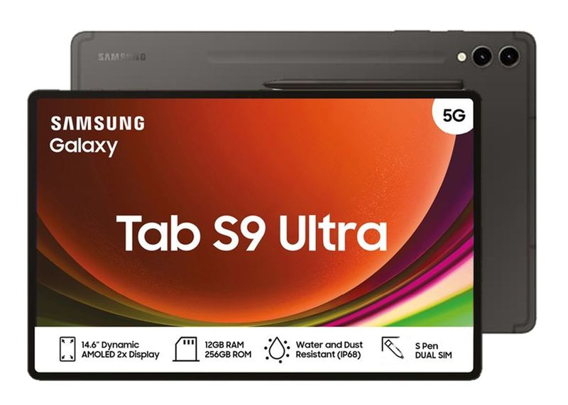 Samsung Galaxy Tab S9 Ultra 5G (X916) 14.6" 256GB Tablet + Samsung Screen Protector