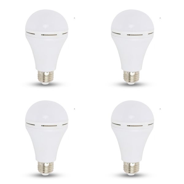 Drlight 4 Pcs Load Shedding LED 18W Rechargeable Bulb E27 Screw 6500k