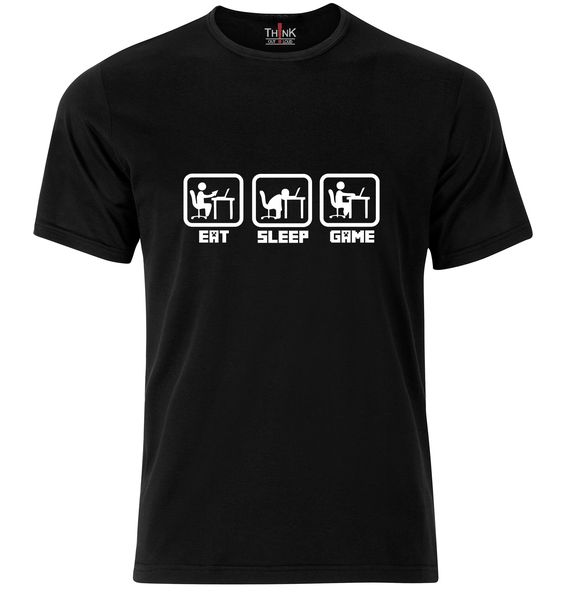Think Out Loud Mens "EAT SLEEP GAME" Short Sleeve T-Shirt