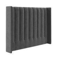 She Made Me -Vurhongo Velvet Paneled Tufted Headboard- Charcoal