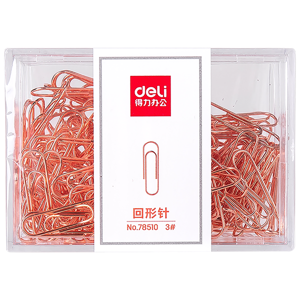 Deli Rose Gold Paper Clips - 29mm