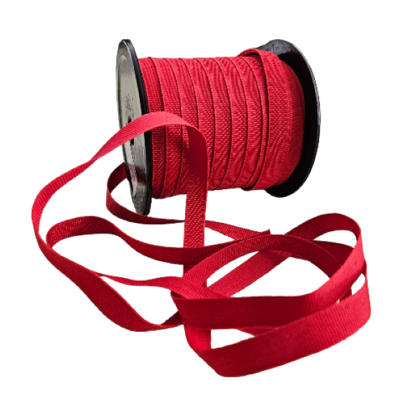 Red Petersham Ribbon 10mm - 50m roll