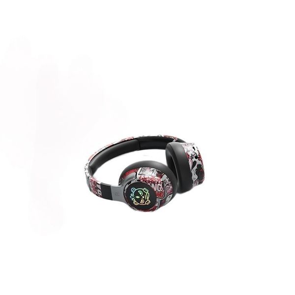 Over-Ear Bluetooth Headphones Cartoon Pattern Design