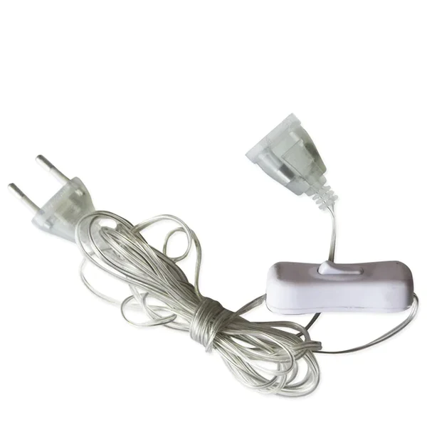 Power Extension Cord For String Lights - 3M With Switch
