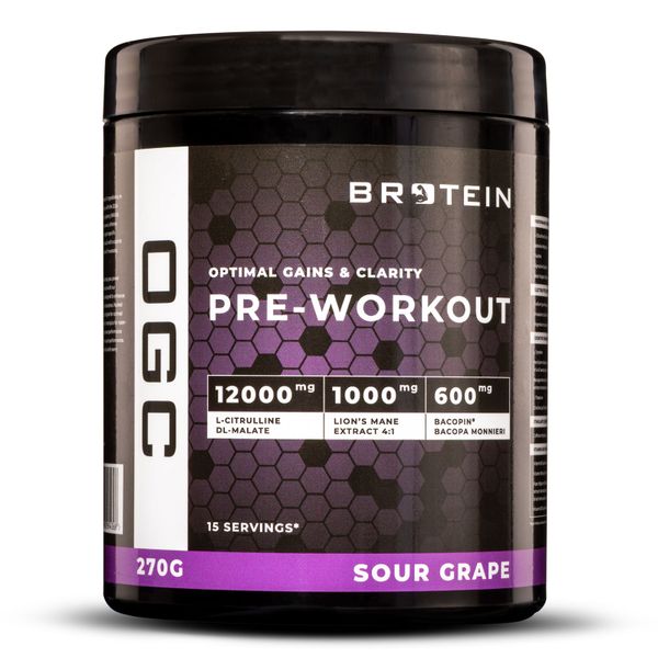 Pre Workout Powder - Energy, Focus, Endurance Boost | Brotein OGC 270g