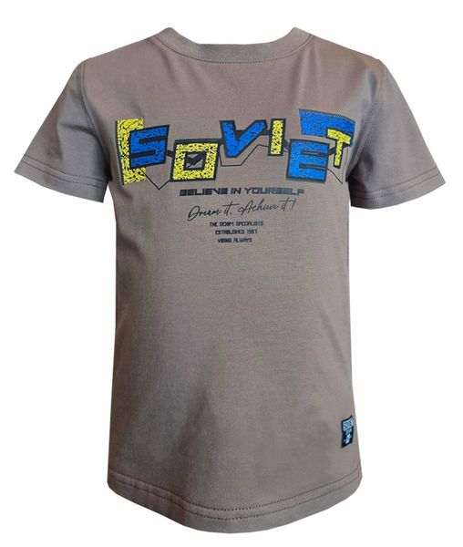Soviet Zoom Boys Short Sleeve Crew Neck T-Shirt - Light Taupe