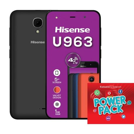 Hisense Infinity U963 8GB (NL) Dual Sim - Black + Vodacom Sim Card Pack |  Buy Online in South Africa 